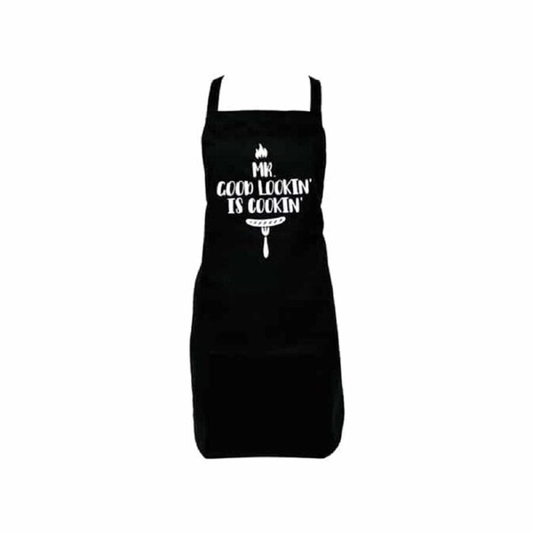 Annabel Trends Screen Print Apron Kitchen Cooking Bib 60x80cm Mr Good Looking