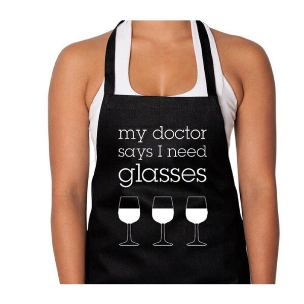 Annabel Trends Cotton Screen Print Apron Cooking Bib 60x80cm My Doc Says