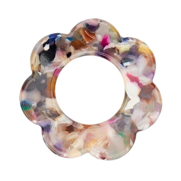 4pc Annabel Trends Napkin Rings Scallop Edge Table Organiser 6cm Gemstone