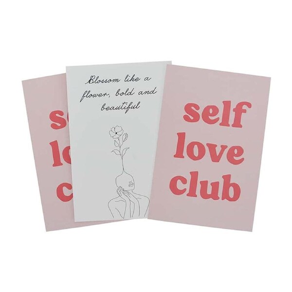 50pc Annabel Trends Be Kind Self Affirmation Writing Cards 12x8cm Self Love Club