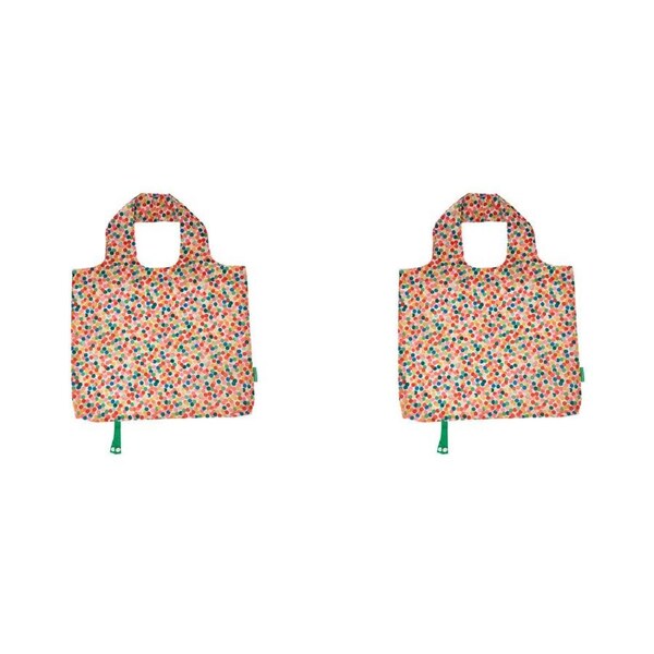 2PK Annabel Trends Shopping Travel Colourful Tote Bag 50x42cm Reusable Confetti