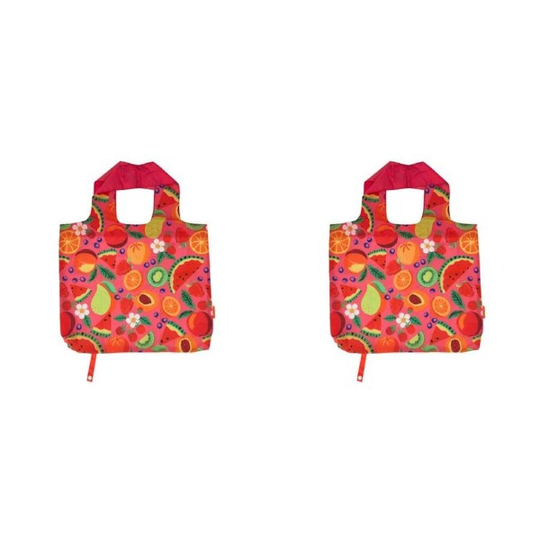 2PK Annabel Trends Shopping Travel Tote Bag 50x42cm Reusable Foldable Tropicana
