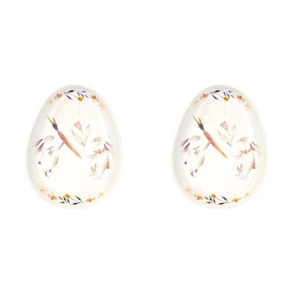 2PK Annabel Trends Easter Ceramic Plate 16x21cm Home Decor A Gift of Friendship