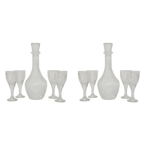 10pc Annabel Trends Glass Decanter Set Drinkware Home/Barware Decor Art Deco