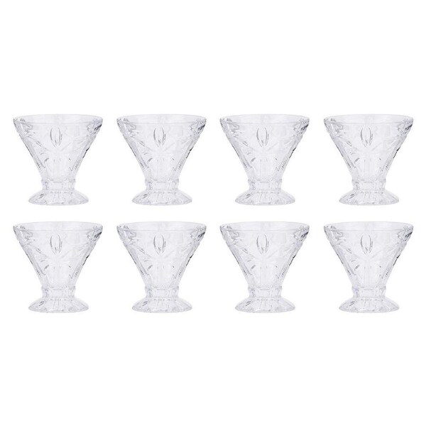 8pc Annabel Trends Cocktail Glass Palm Tree 270ml Wine Cup Set Barware Clear