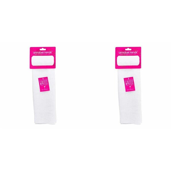 2PK Annabel Trends Cotton Waffle Tea Towel Single Drying Cloth 50x70cm White