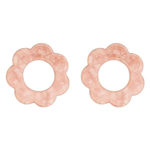 8pc Annabel Trends Napkin Rings Scallop Edge Table Organiser 6cm Pink Pearl