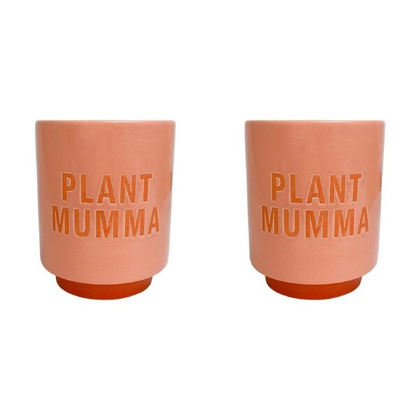 2PK Annabel Trends Ceramic Planter Flower Pot Home/Garden Decor 17cm Plant Mumma