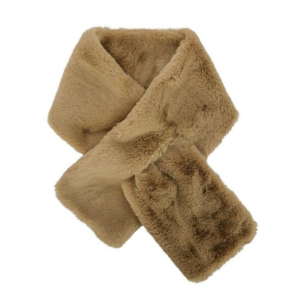 Annabel Trends Faux Fur Neck Wrap Women's Fashion Warmer Scarf 95x13cm Tan