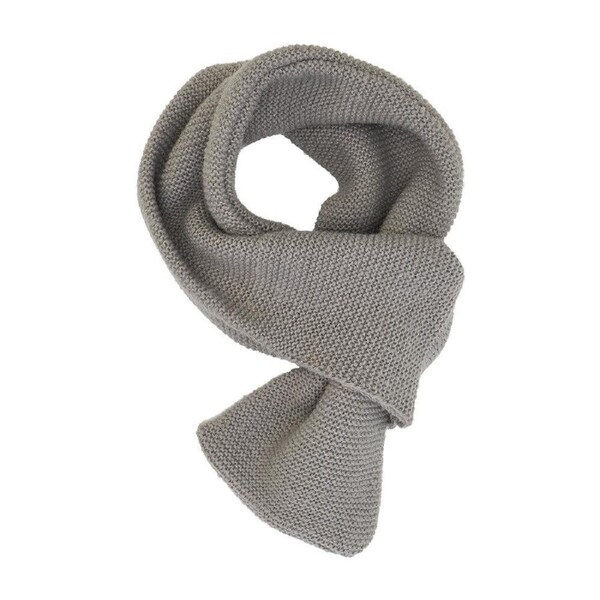 Annabel Trends Slip Through Knit Acrylic Yarn Scarf Unisex 77x14cm Grey