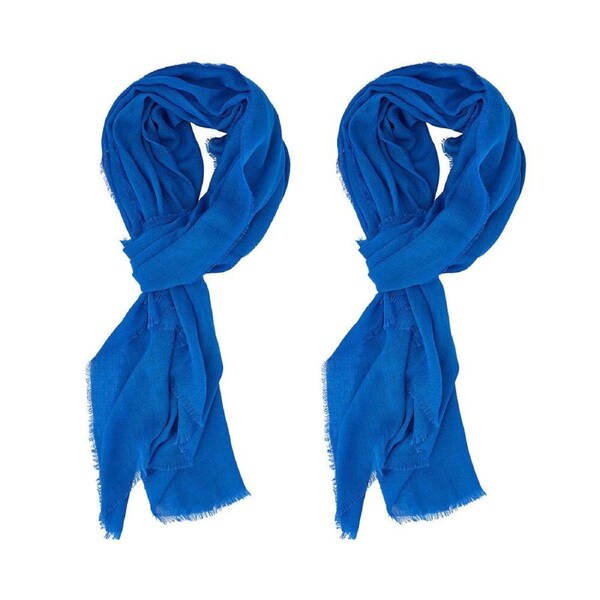 2PK Annabel Trends Travel Wrap Women's Fashion Scarf/Shawl Sarong 180x94cm Blue