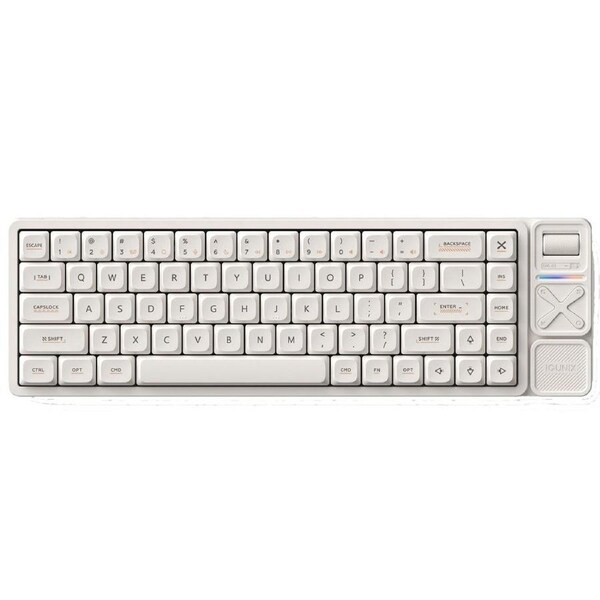 IQUNIX Magi65 Pro Aluminum Low Profile Mechanical Keyboard (White) (Gold Red Switch)