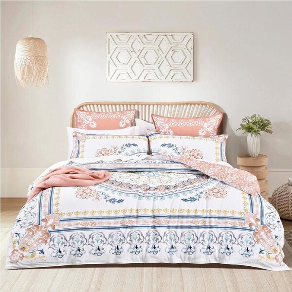 Renee Taylor 300 TC Cotton Reversible Euro Bedroom Pillowcase Cover Kalina