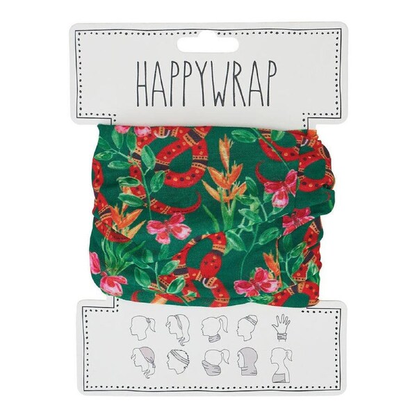 3PK Annabel Trends Happywrap Womens Multipurpose Bandana 50x25cm Jungle Snake