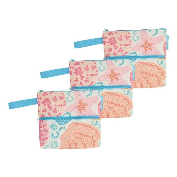 3PK Annabel Trends Womens Beach Storage Pouch/Organiser 29x27cm Shelly Beach