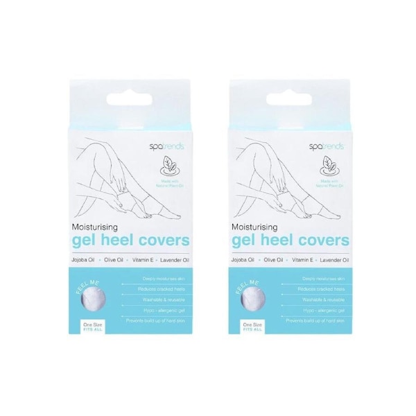 2PK Annabel Trends Spa Trends Womens Foot Mmoisturiser Gel Range Heel Covers