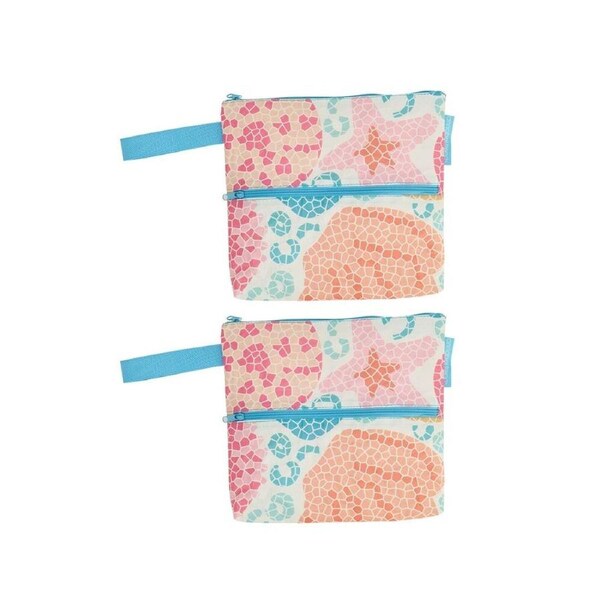 2PK Annabel Trends Womens Beach Storage Pouch/Organiser 29x27cm Shelly Beach