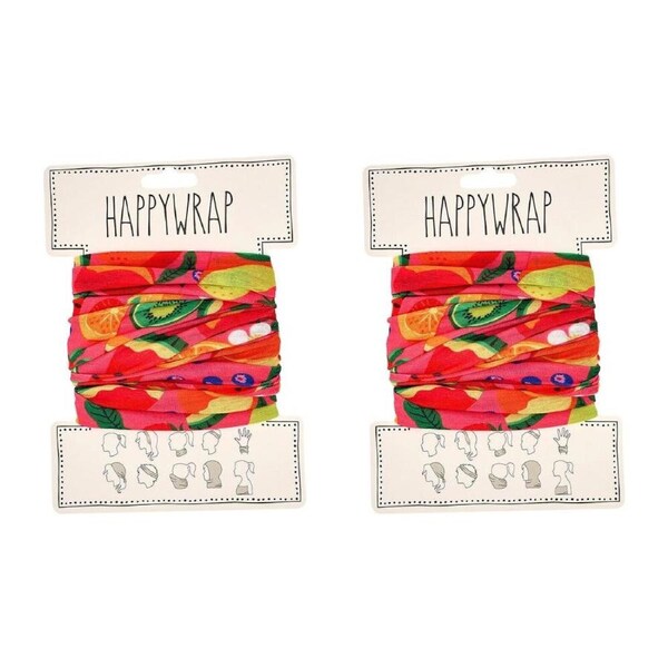 2PK Annabel Trends Happywrap Womens Multipurpose Bandana/Scarf 50x25cm Tropicana