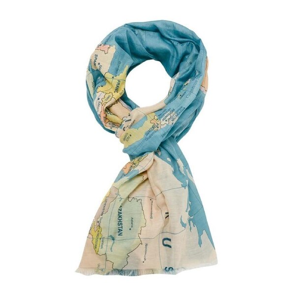 Annabel Trends Scarf Warm Winter Fashion Travel Neck Wrap 200x100cm World Map