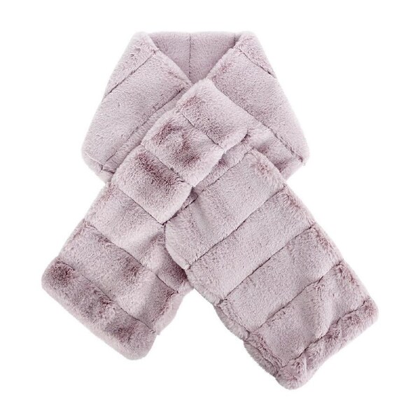 Annabel Trends Ribbed Faux Fur Fashion Warm Winter Neck Wrap 95x13cm Lilac