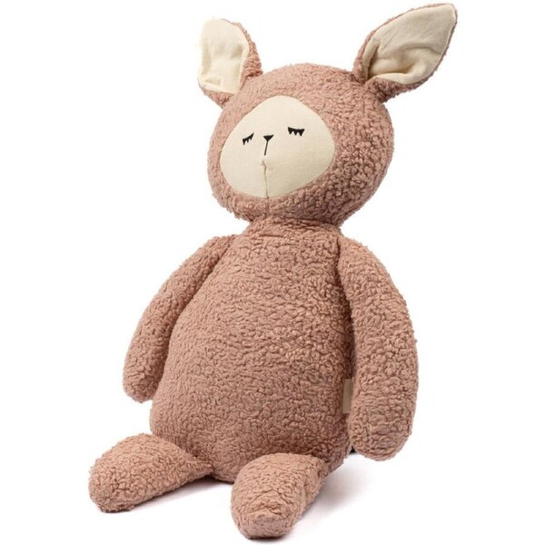 Fabelab Weighted Big Buddy Bunny Organic Cotton Soft Toy Dusty Rose 44cm 0y+