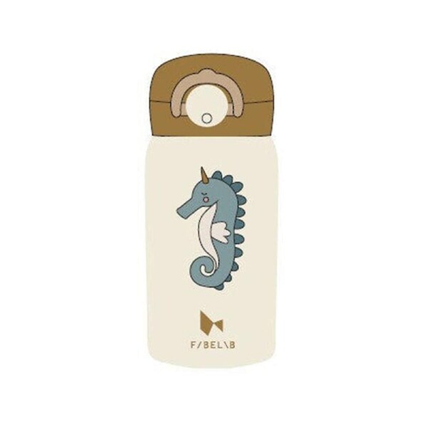 Fabelab Stainless Steel Kids/Children Water Drink Bottle Seahorse 320ml