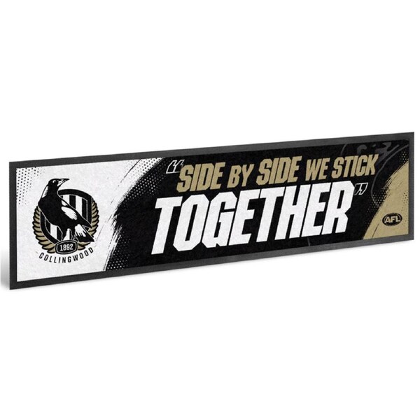 Collingwood Magpies AFL Team Song Bar Mat Runner