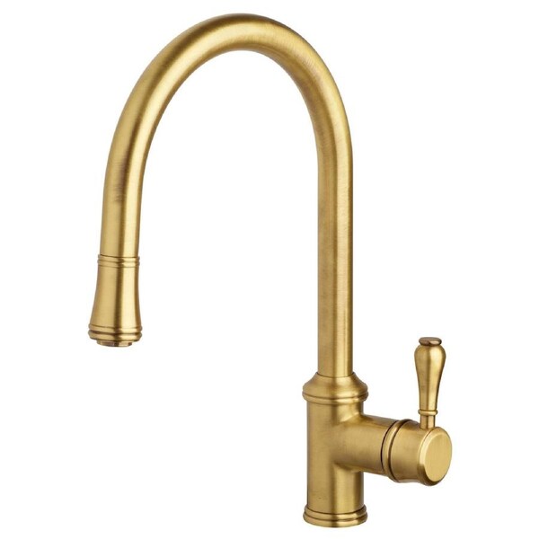Abey Provincial Bronze Single Lever Pull Out Kitchen Mixer Tap 400674BR
