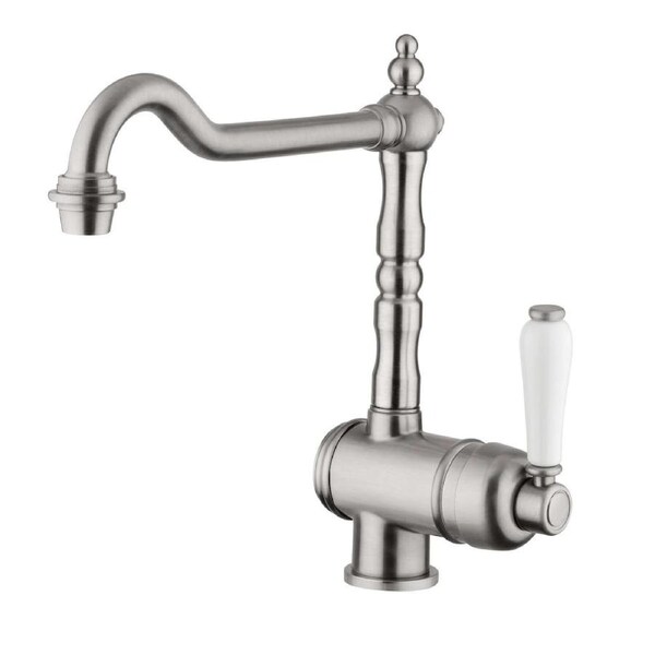 Abey Brushed Nickel Provincial Single Lever Kitchen Mixer Tap 2050BN