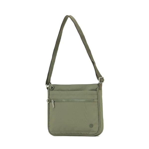 Tosca Anti-Theft RFID Blocking Shoulder Travel Bag 30x24cm Slash Proof Khaki
