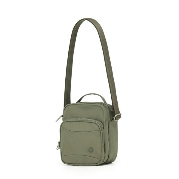 Tosca Anti-Theft RFID Blocking Shoulder Travel Bag 18x21cm Slash Proof Khaki