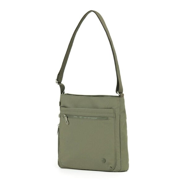 Tosca Anti-Theft RFID Blocking Shoulder Travel Bag 30x30cm Slash Proof Khaki