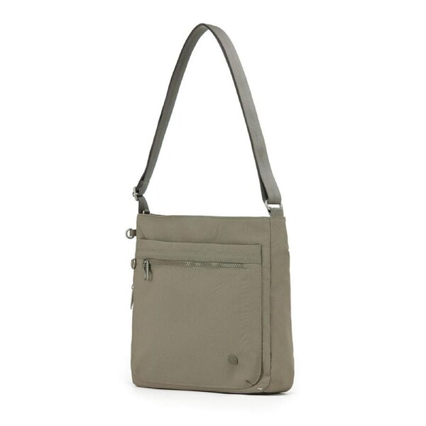Tosca Anti-Theft RFID Blocking Shoulder Travel Bag 30x30cm Slash Proof Taupe