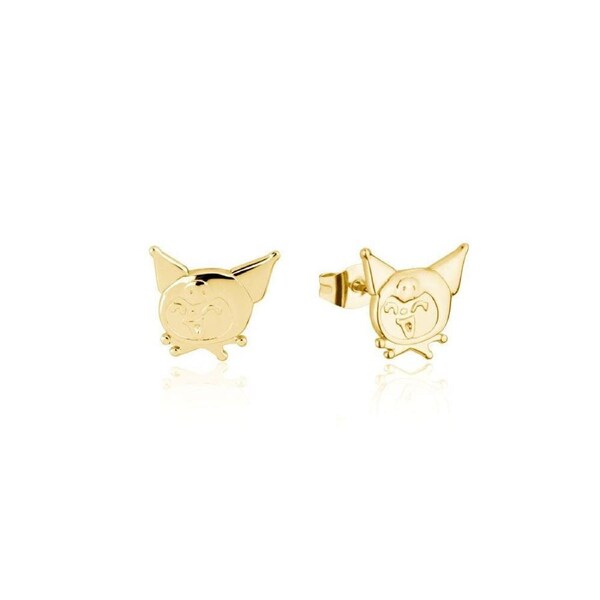 Couture Kingdom Sanrio Precious Metal Kuromi Fashion Women Stud Earrings Gold