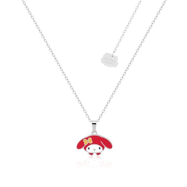 Couture Kingdom ECC Sanrio Hello Kitty My Melody Head Necklace 47cm Silver