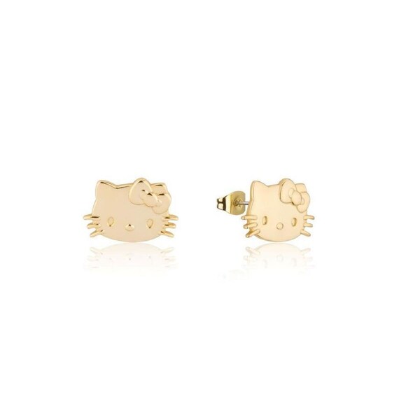 Couture Kingdom Sanrio Precious Metal Hello Kitty Fashion Stud Earrings Gold