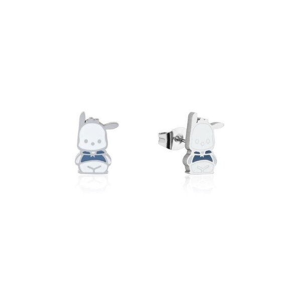 Couture Kingdom ECC Sanrio Hello Kitty Pochacco Women Stud Earrings 12mm Silver