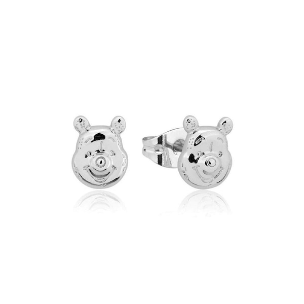 Couture Kingdom Disney Winnie The Pooh Stud Earrings Accessory 10mm Silver