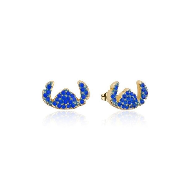 Couture Kingdom Disney Lilo & Stitch Crystal Silhouette Stud Earrings Gold