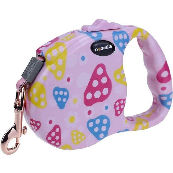 Dogness Fashion Retract Lsh Pink Strawberry 3M - S