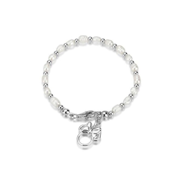 Couture Kingdom Disney Minnie Mouse Womens Fashion Pearl Bracelet 19cm Silver