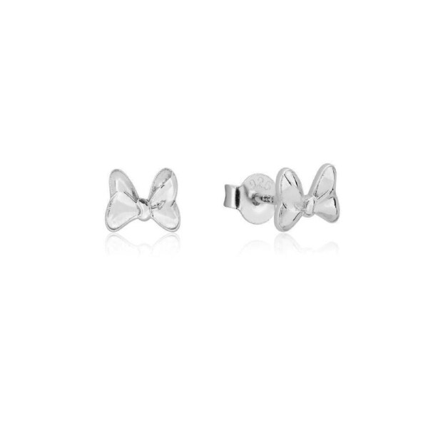 Couture Kingdom Disney Minnie Mouse Bow Stud Earrings Accessory 10mm Silver