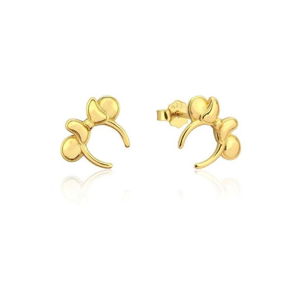 Couture Kingdom Disney Minnie Mouse Headband Fashion Stud Earrings 10mm Gold