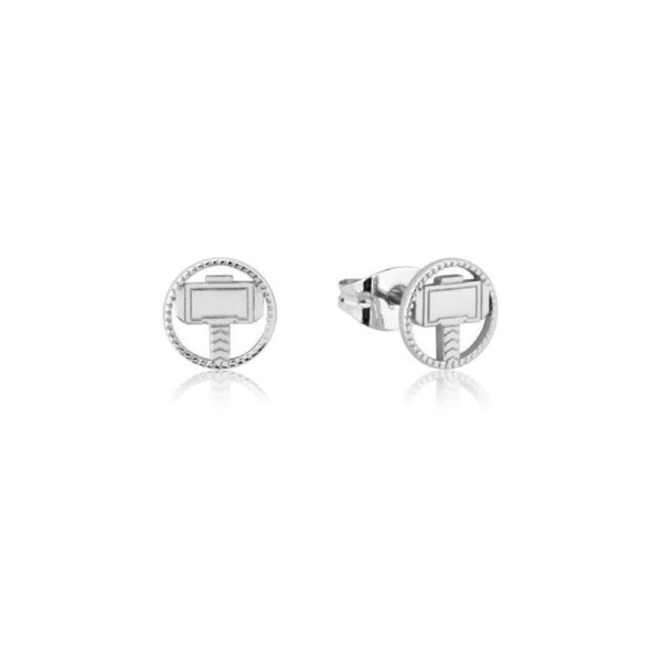 Couture Kingdom Sterling Silver Marvel Thor Hammer Stud Earrings 10mm Silver