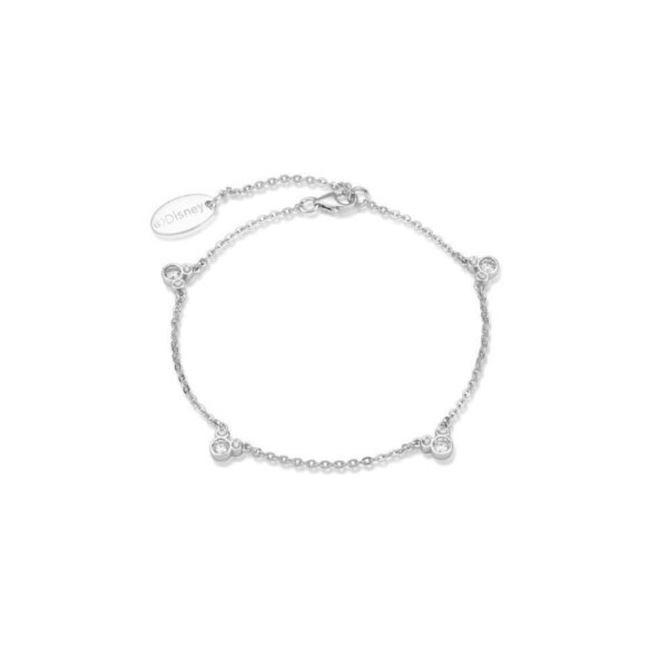 Couture Kingdom Disney Mickey Mouse Cubic Zirconia Womens Bracelet 19cm Silver