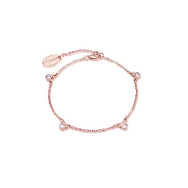 Couture Kingdom Disney Mickey Mouse Cubic Zirconia Women Bracelet 19cm Rose Gold