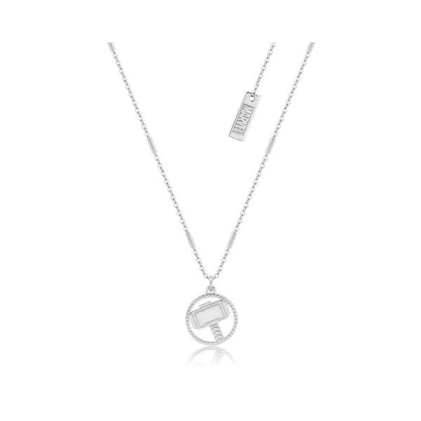 Couture Kingdom 925 Sterling Silver Marvel Thor Hammer Fashion Necklace Silver