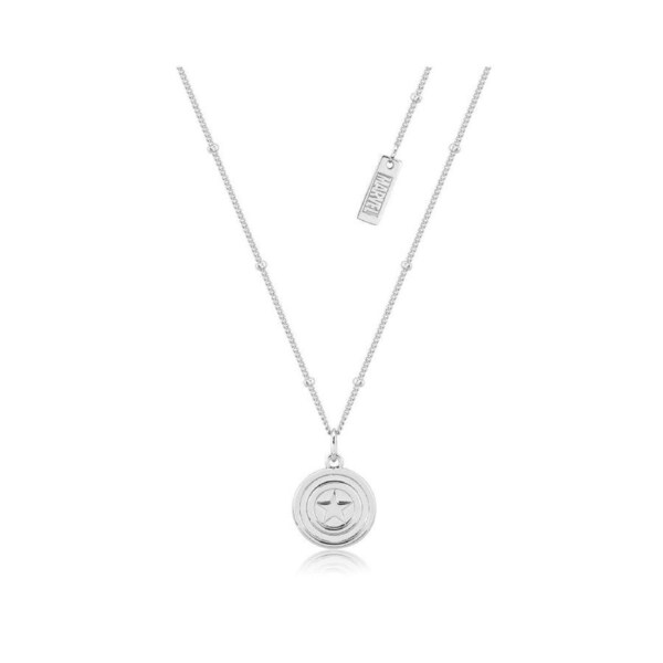 Couture Kingdom 925 Sterling Silver Marvel Captain America Necklace Silver