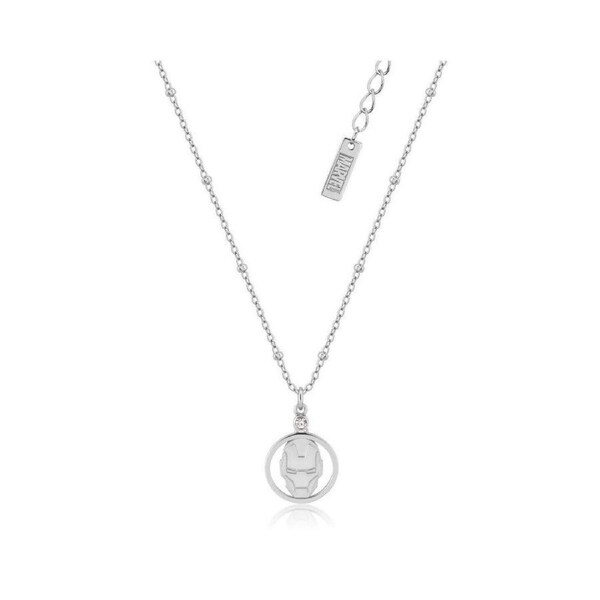 Couture Kingdom 925 Sterling Silver Marvel Iron Man Fashion Necklace Silver