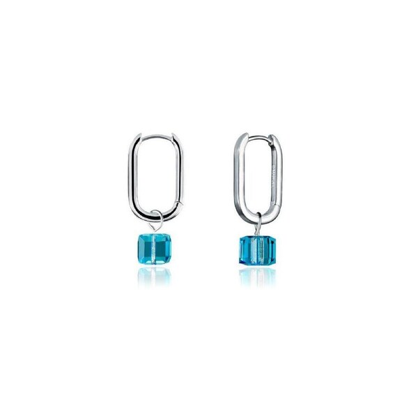 Couture Kingdom Marvel Tesseract Crystal Fashion Drop Earrings 3.5cm Silver